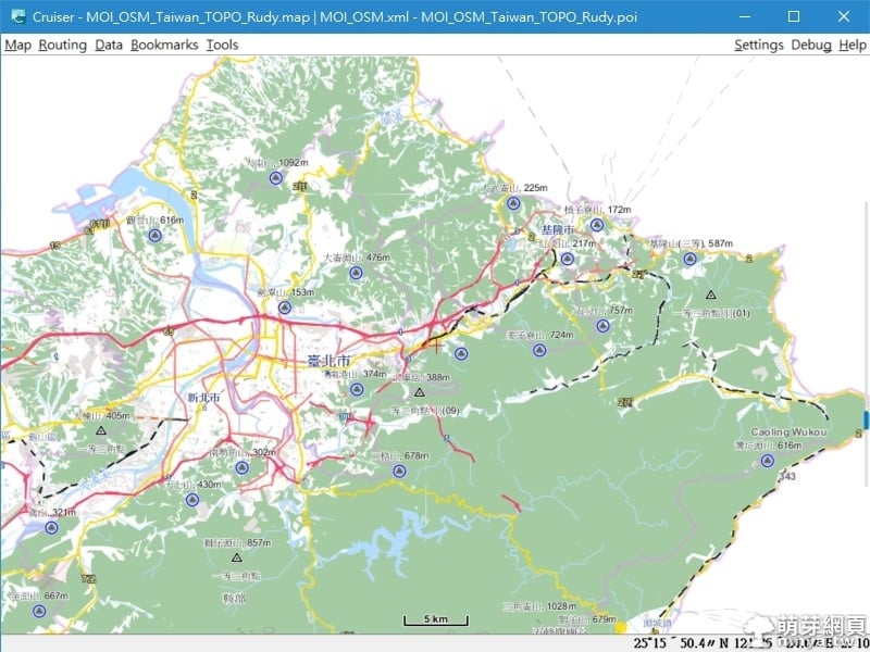 Cruiser：在電腦安裝&瀏覽 MOI.OSM - Taiwan TOPO (by Rudy) 登山地圖