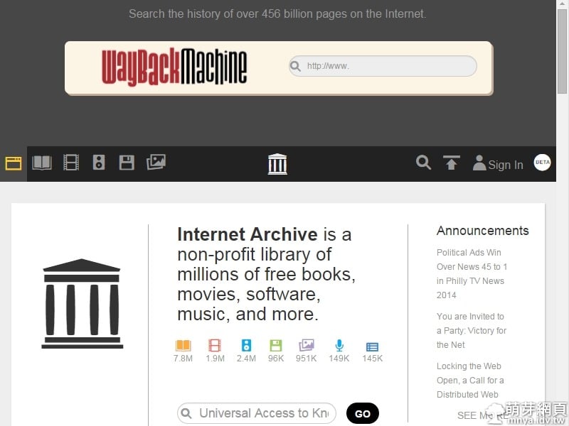 Internet Archive 網際網路檔案館