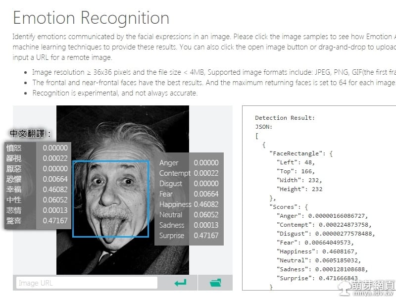 Microsoft 臉部情感辨識