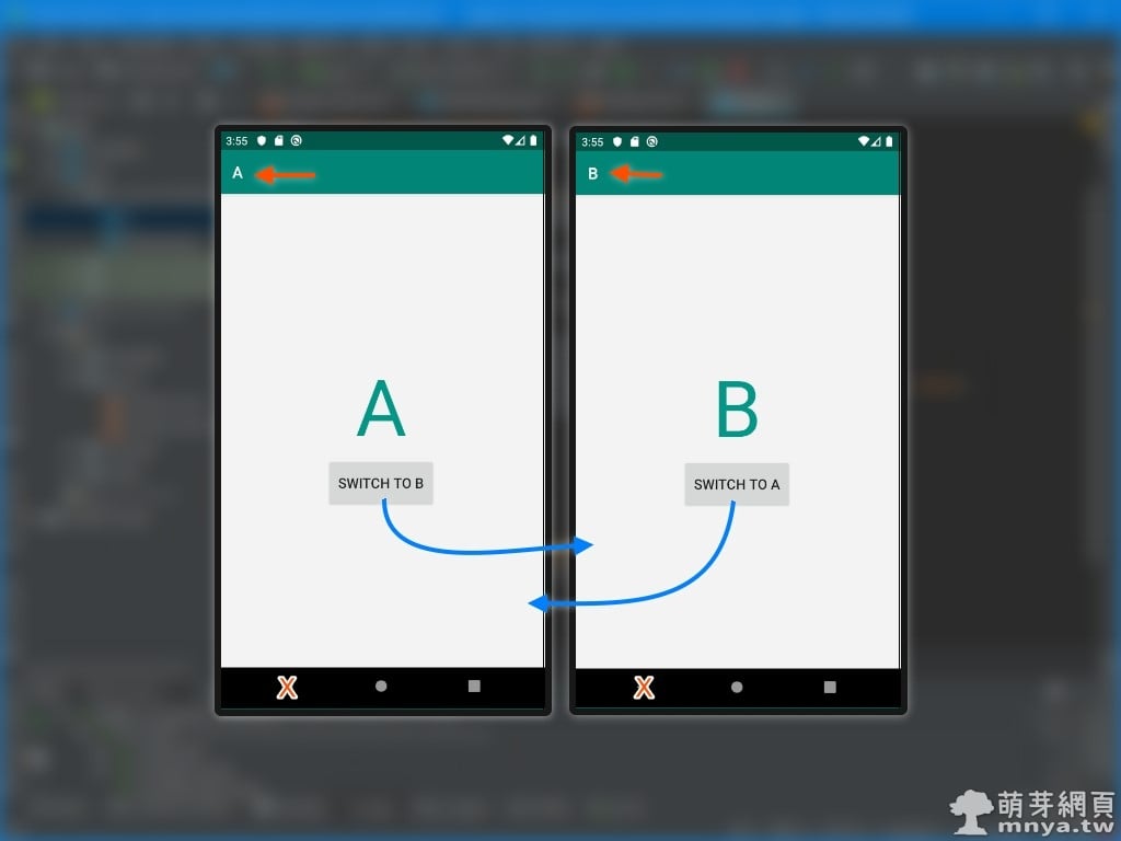 Android Studio：切換 Activity（切換頁面）、更改 Action Bar（Title Bar）標題、禁用返回鍵