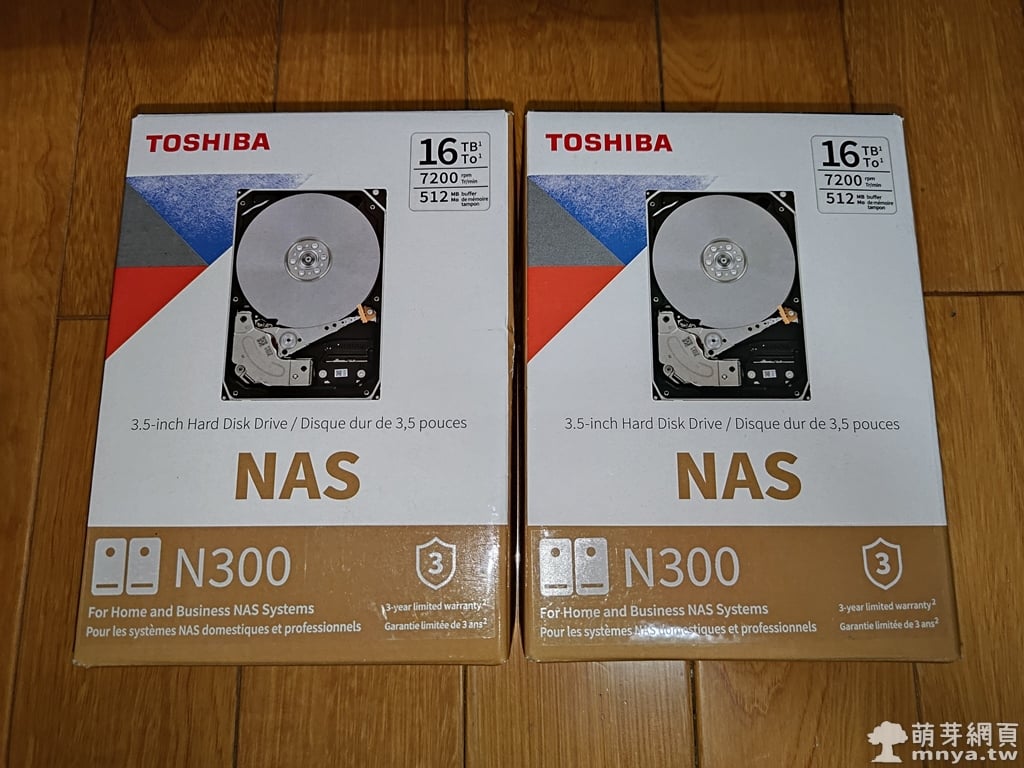 Toshiba【N300 NAS碟】16TB 3.5吋 NAS硬碟 (HDWG31GAZSTA)