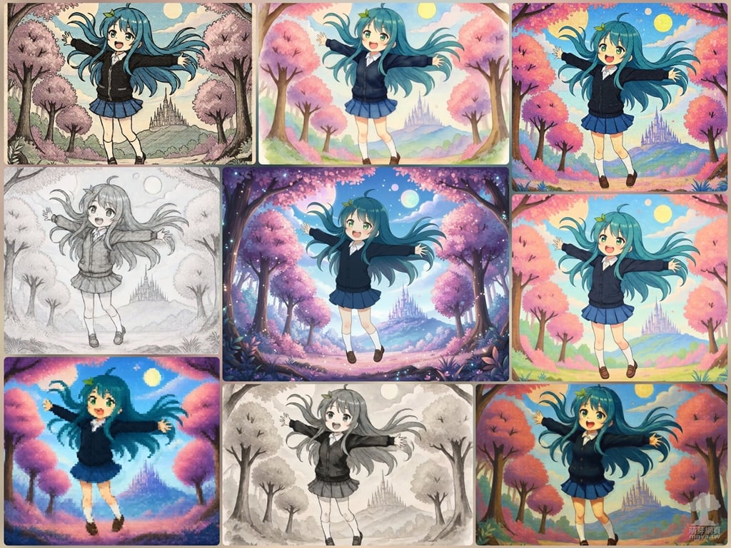 ComfyUI x Qwen-Image-Edit：數位插圖轉各種藝術風格（應用篇）