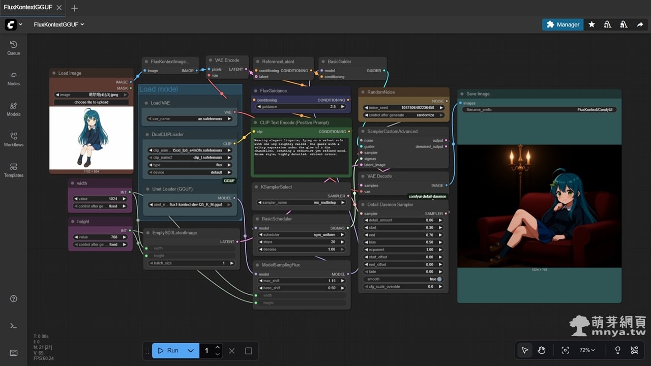 ComfyUI x Flux.1 Kontext Dev：12GB VRAM 以圖生圖角色一致性生成（附工作流）