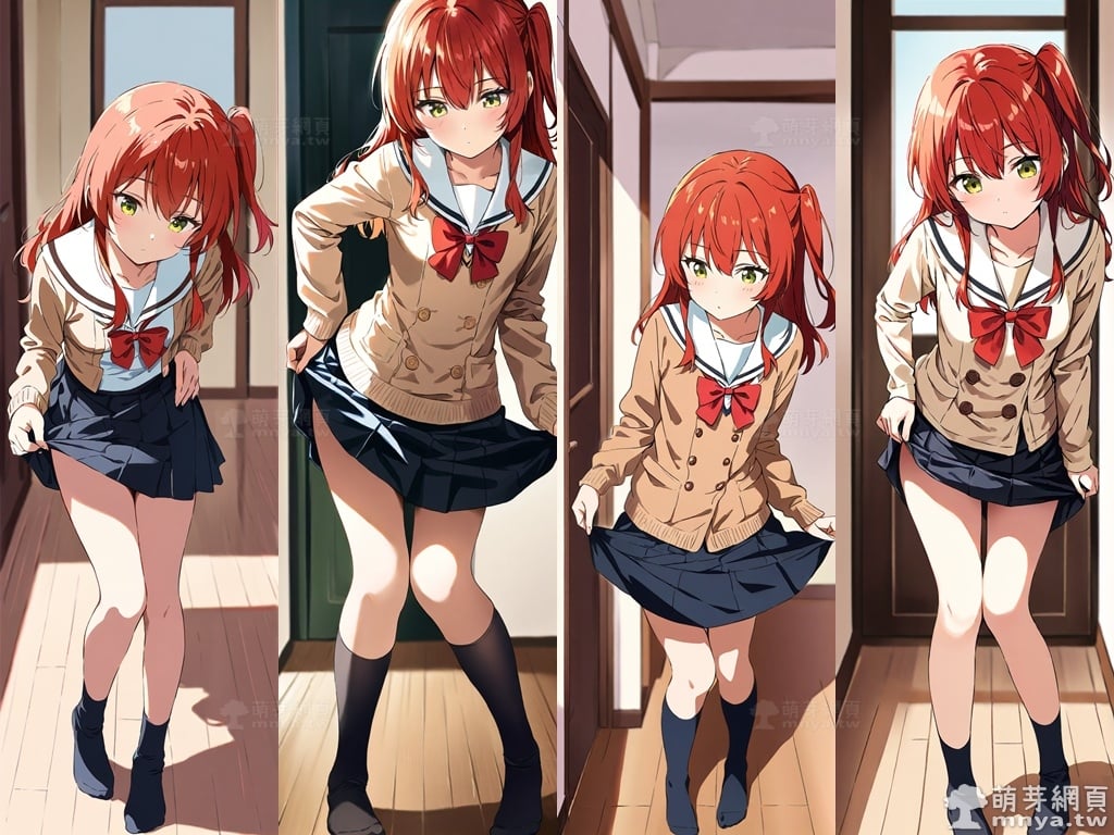 Stable Diffusion：二次元角色輕撩裙子的 AI 繪圖提詞