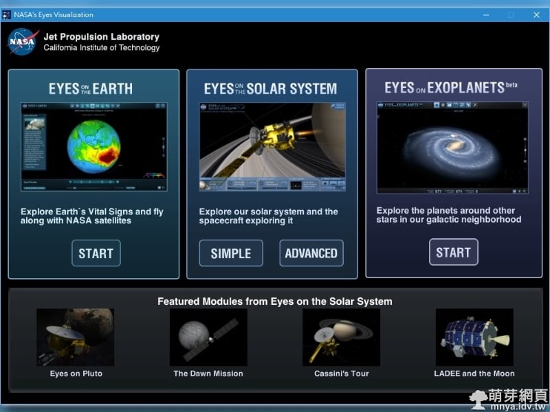 NASA's Eyes:用3D模擬看NASA！
