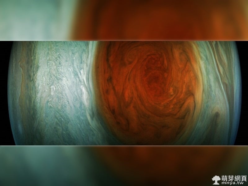 NASA朱諾號以史上最近距離拍攝木星大紅斑
