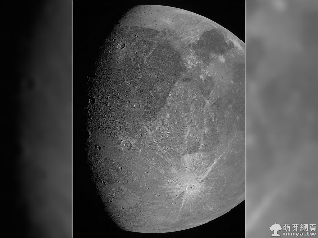 20210609 NASA 朱諾號最新的木衛三(Ganymede)特寫照