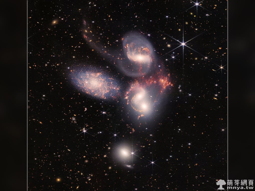 20220712韋伯太空望遠鏡拍攝的史蒂芬五重星系