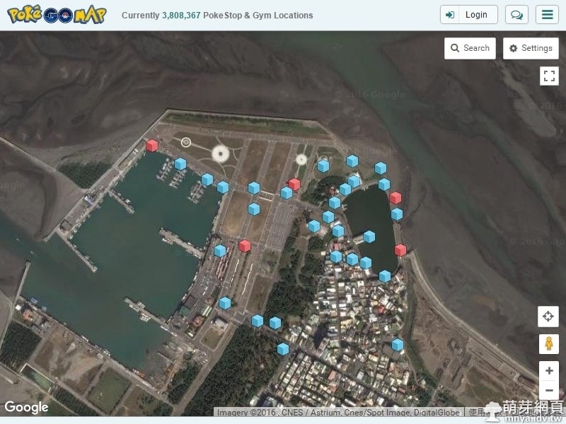 Pokémon GO 補給站、道館分佈圖