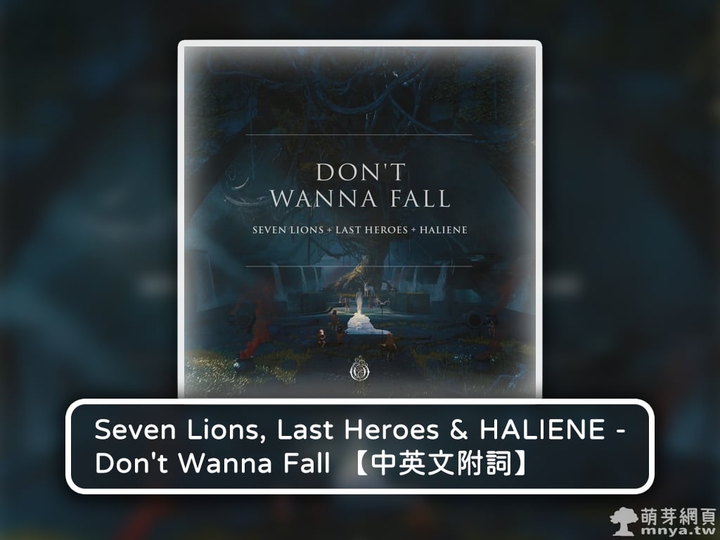 【西洋電音】Seven Lions, Last Heroes & HALIENE - Don't Wanna Fall【中英文附詞】